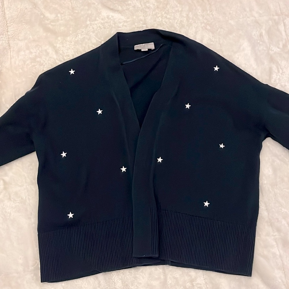 Loft Navy Cardigan with Stars